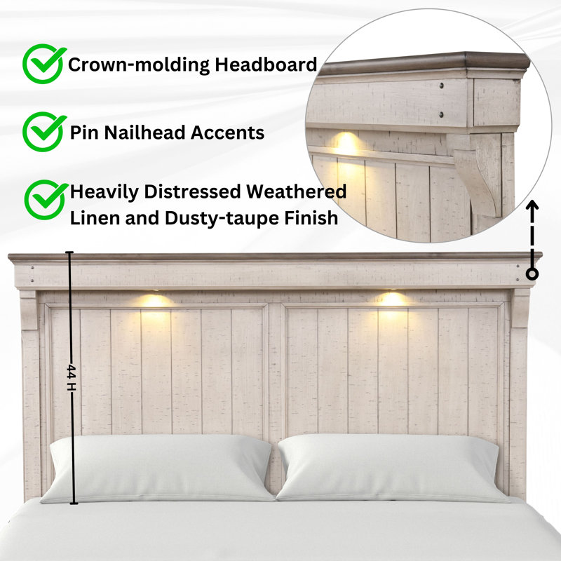 【Ophelia】 Ophelia & Co. Ken 6-Piece Bedroom Set with Touch LED